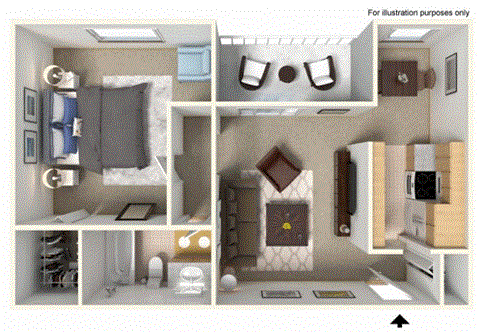 1 bedroom floor plan 675 square ft